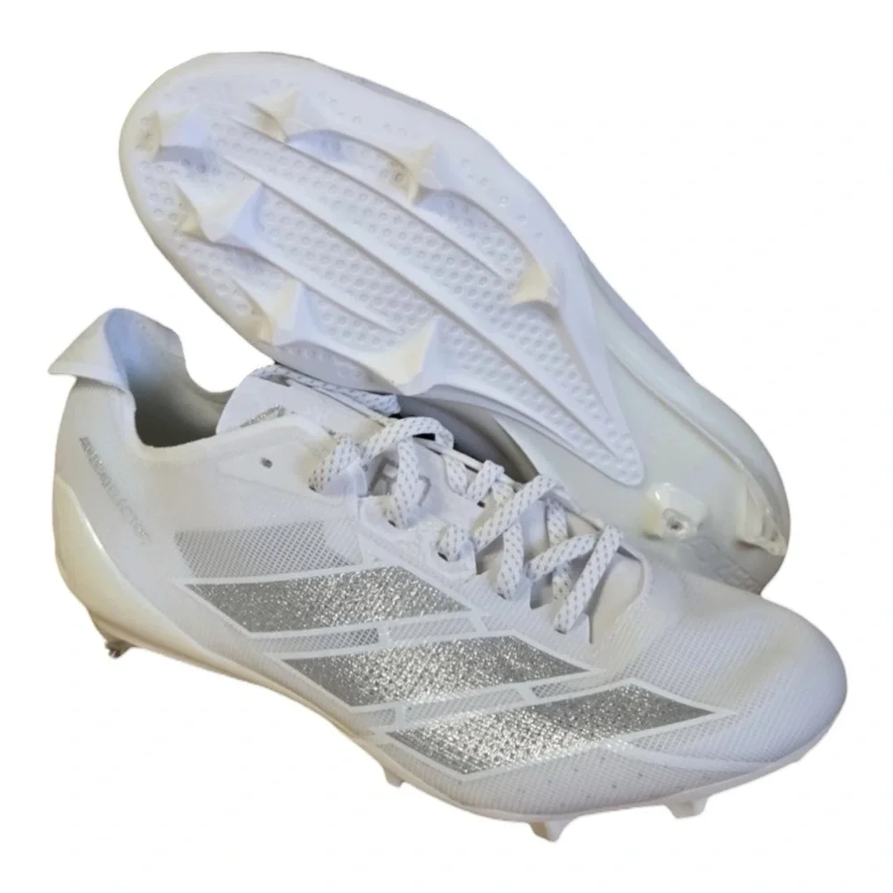 Adidas Adizero Electric Football Cleats White Silver Chrome IE6286 Men Size 11